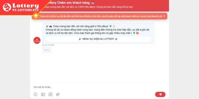 Chú ý quan trọng khi nhấn chọn liên hệ đến 92Lottery 